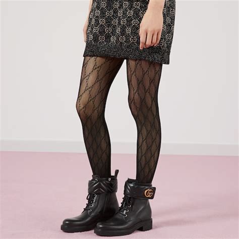 gucci black monogram tights|authentic gucci stockings.